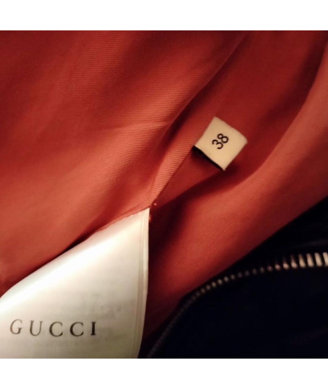 GUCCI Черная кожаная куртка, фото 7