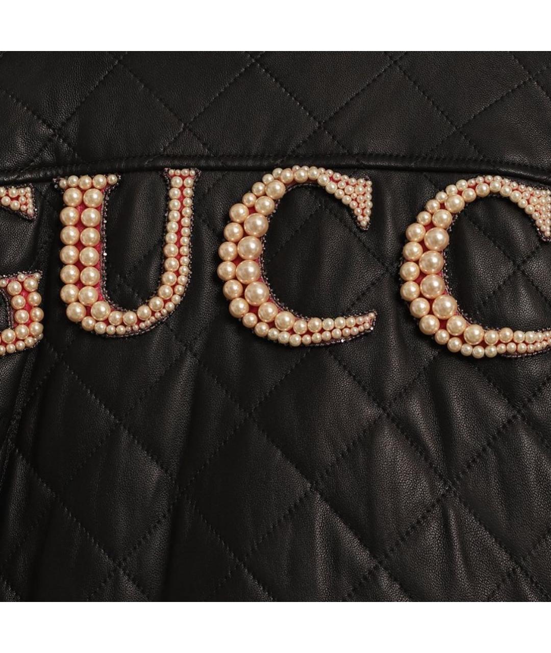 GUCCI Черная кожаная куртка, фото 3