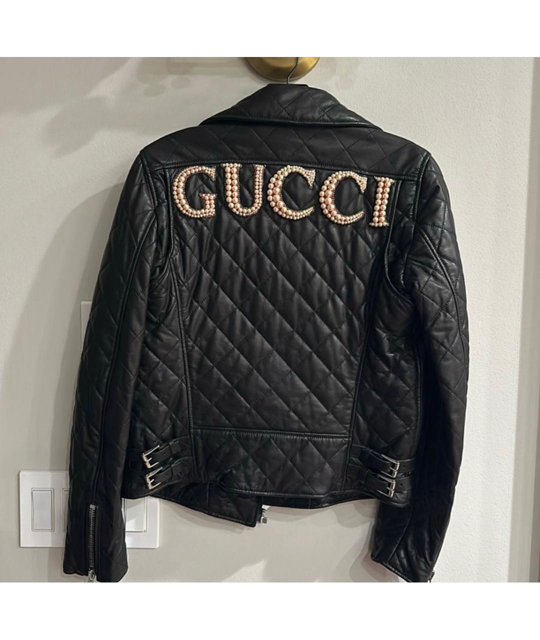 GUCCI Черная кожаная куртка, фото 8