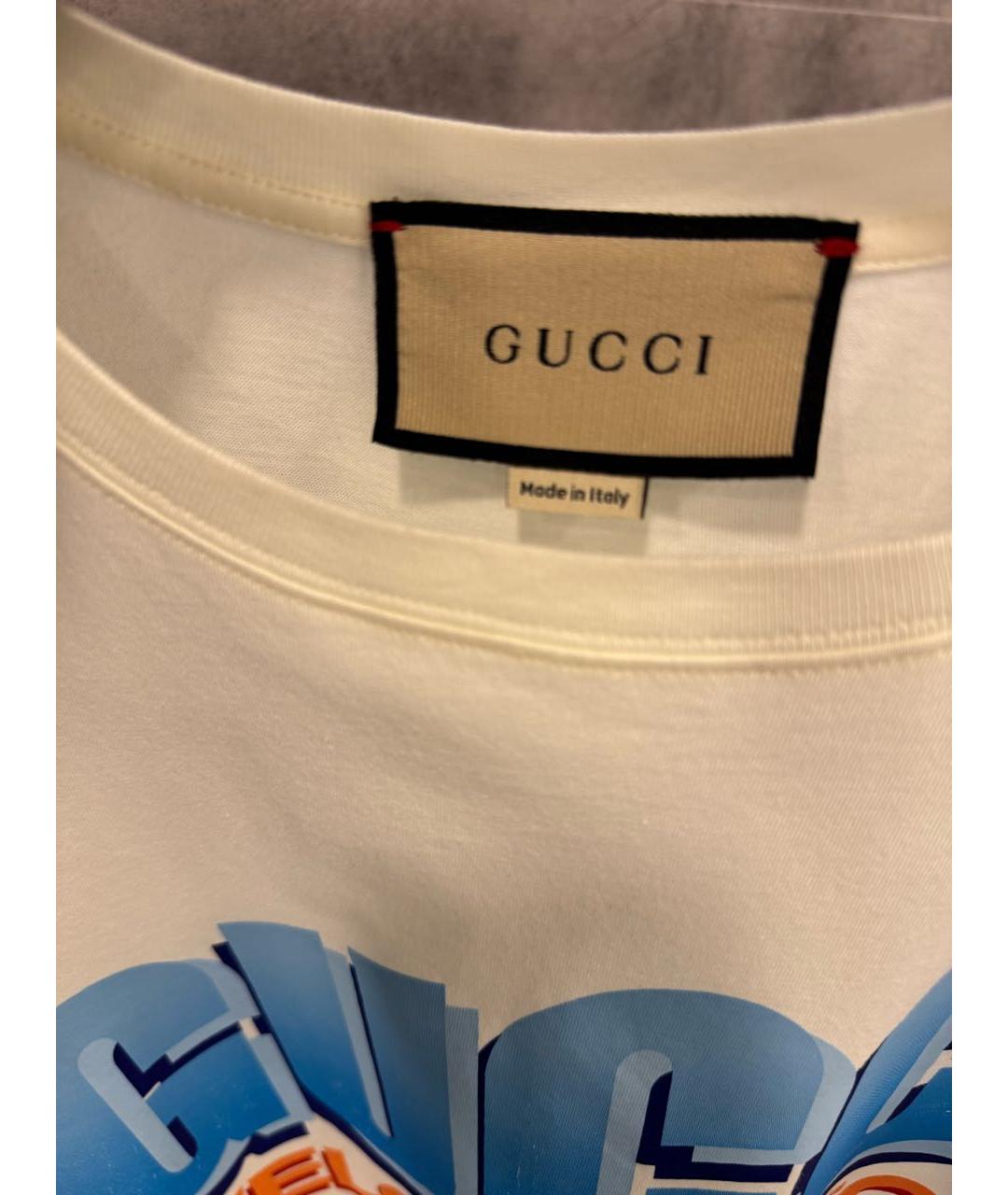 GUCCI Бежевая хлопковая футболка, фото 3