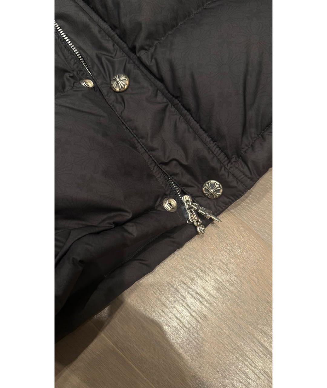 CHROME HEARTS Черный синтетический пуховик, фото 4