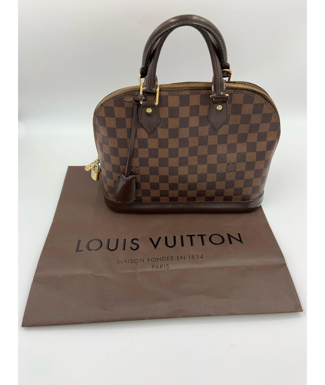 LOUIS VUITTON Коричневая сумка с короткими ручками, фото 3