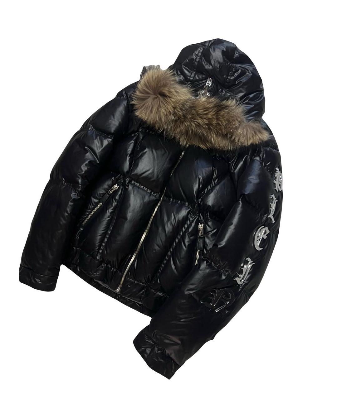 PHILIPP PLEIN Черный ацетатный пуховик, фото 2