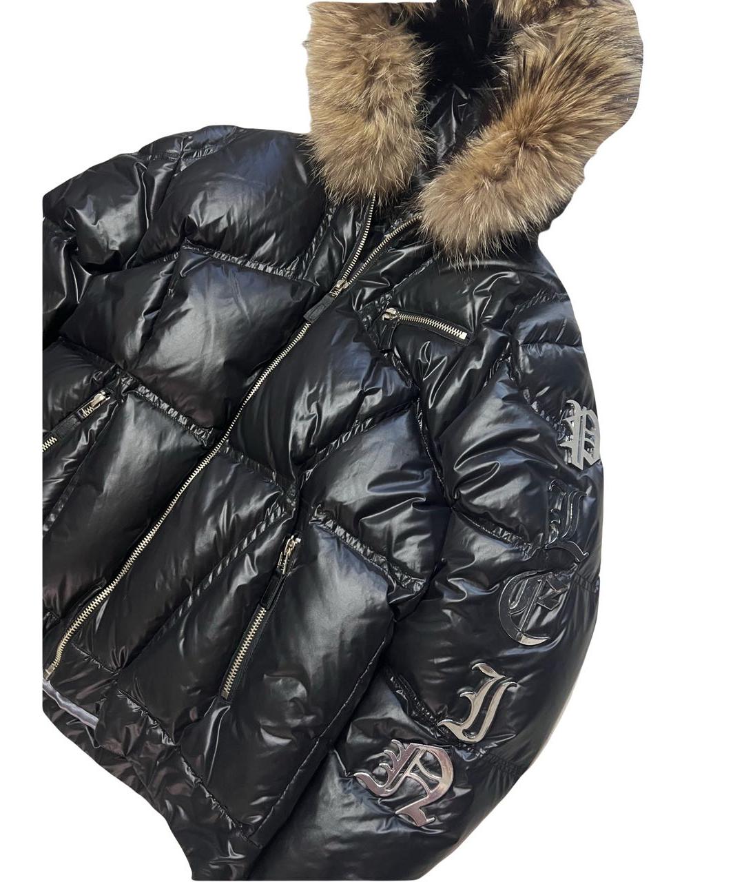 PHILIPP PLEIN Черный ацетатный пуховик, фото 3