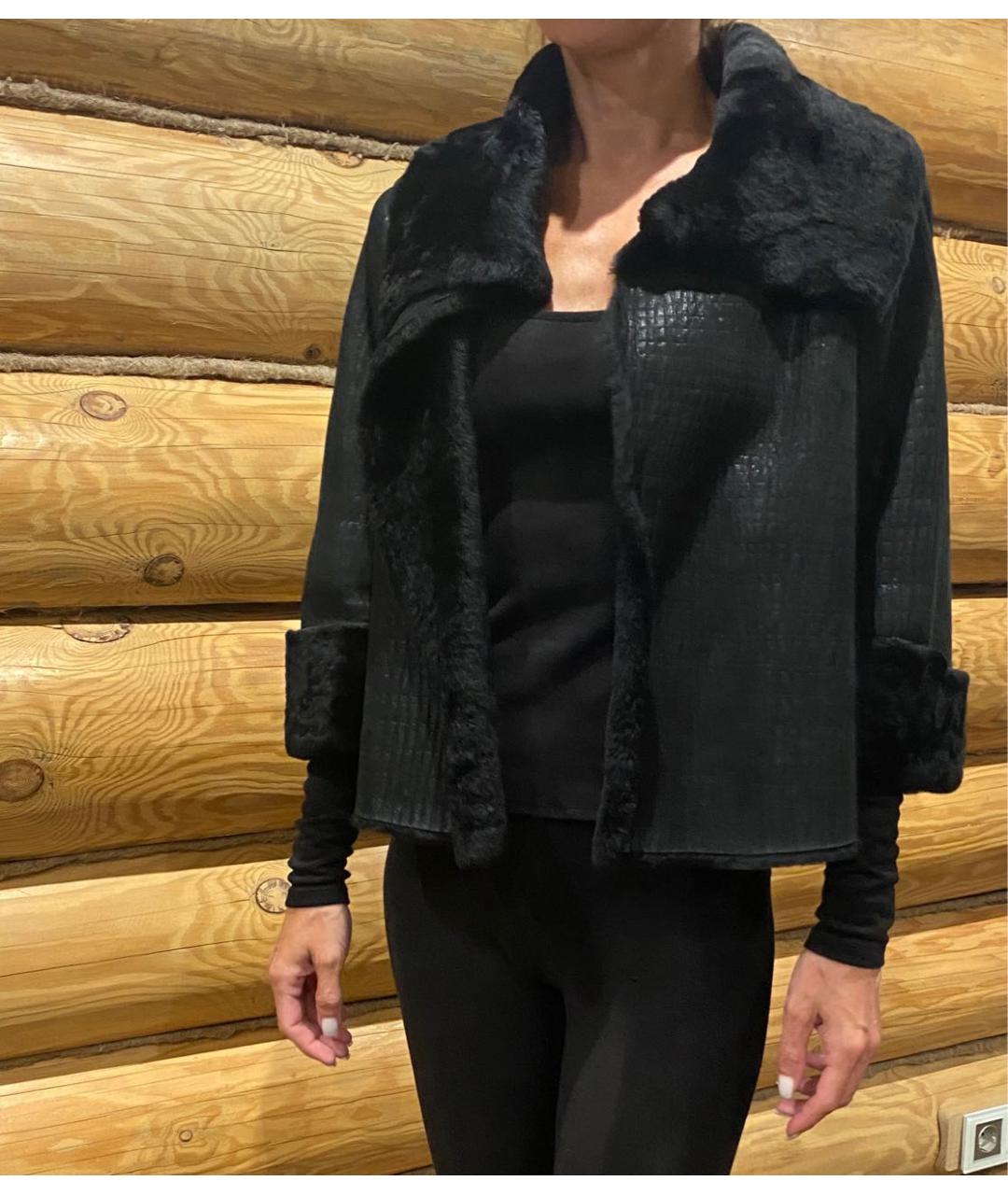MAX MARA Черная меховая дубленка, фото 7