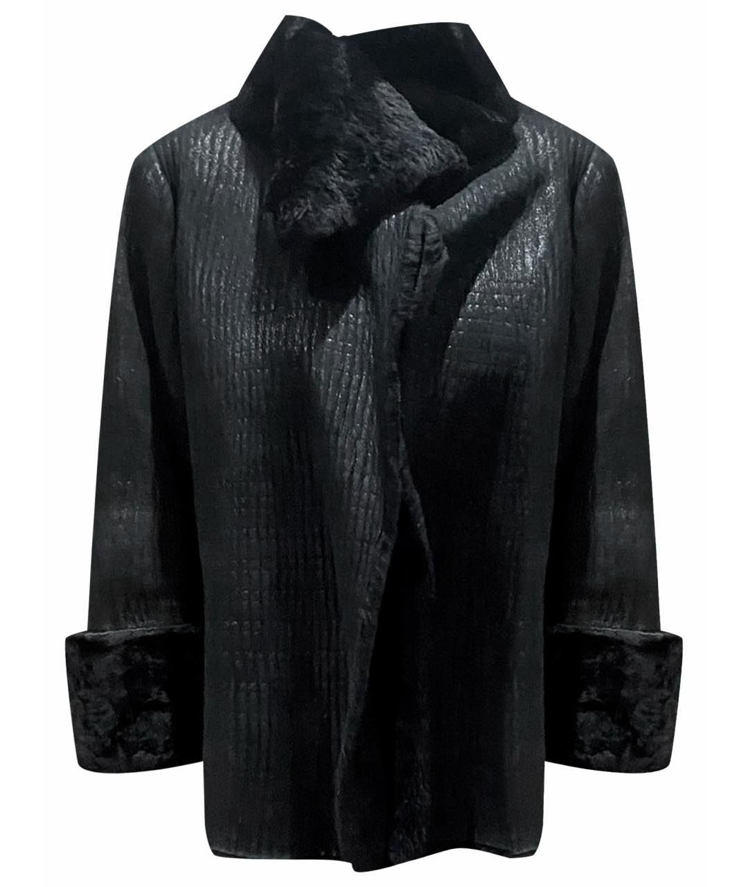 MAX MARA Черная меховая дубленка, фото 1