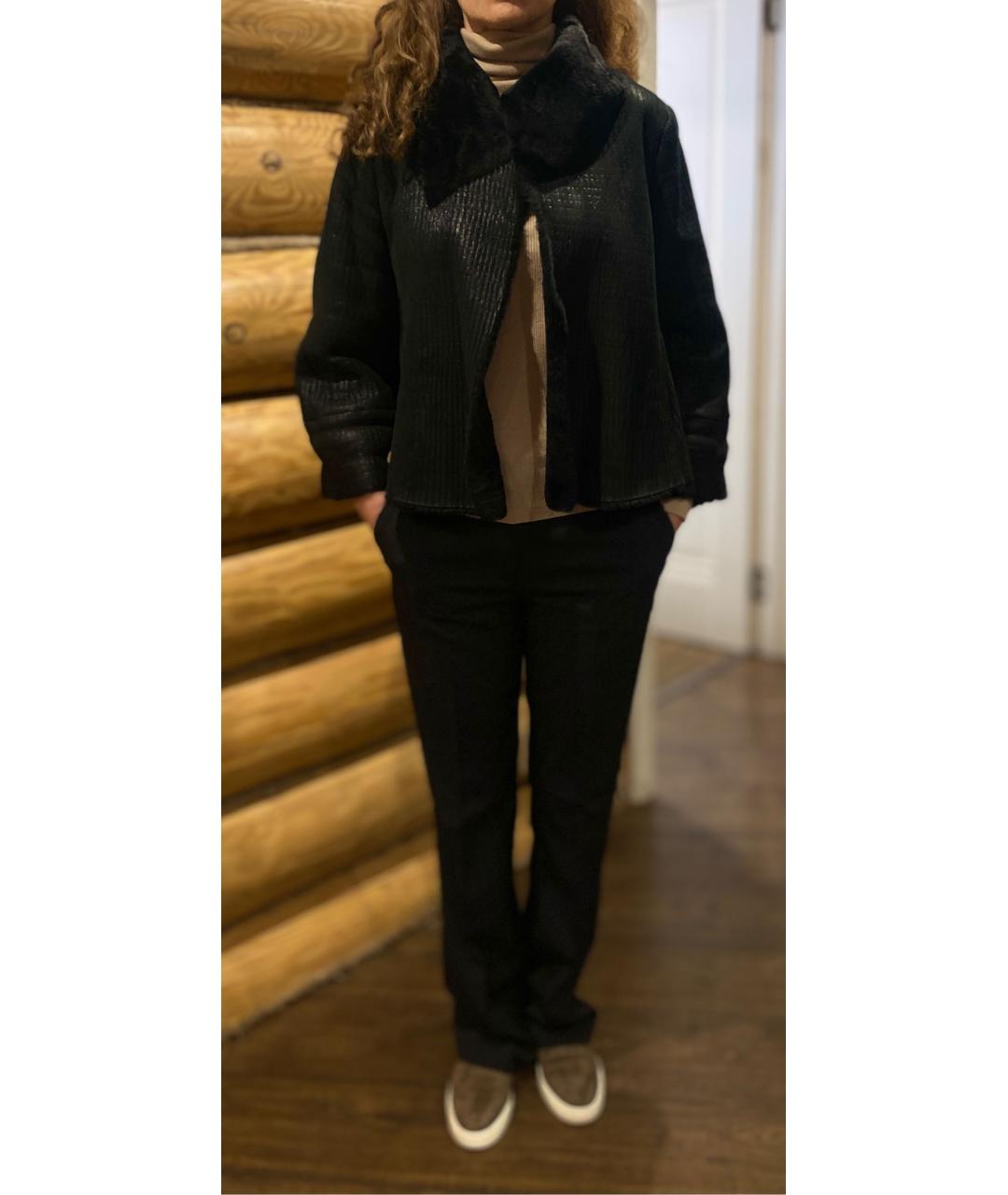 MAX MARA Черная меховая дубленка, фото 7