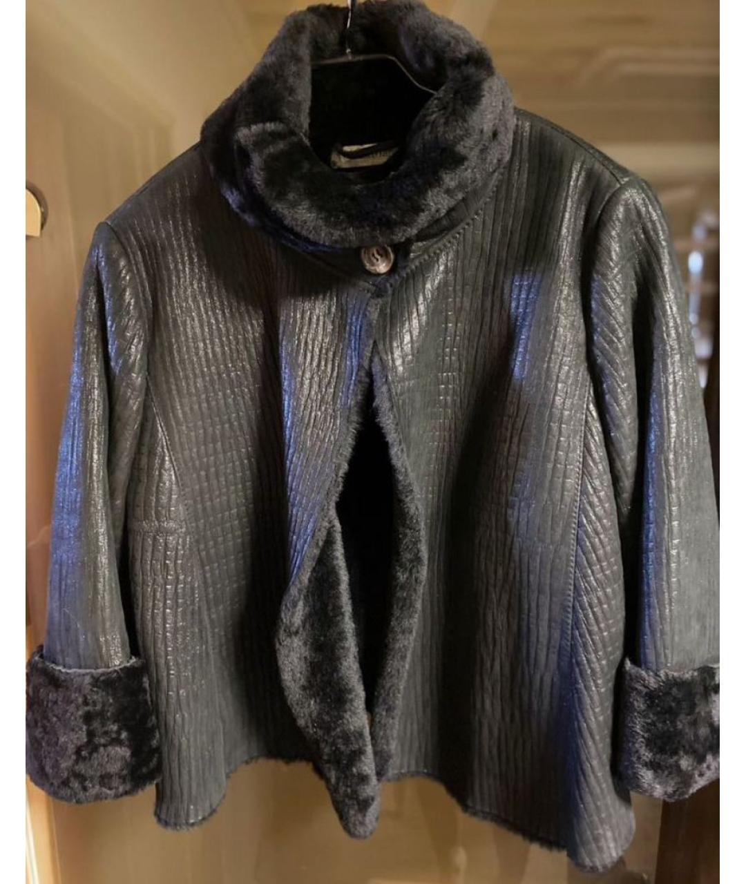 MAX MARA Черная меховая дубленка, фото 2