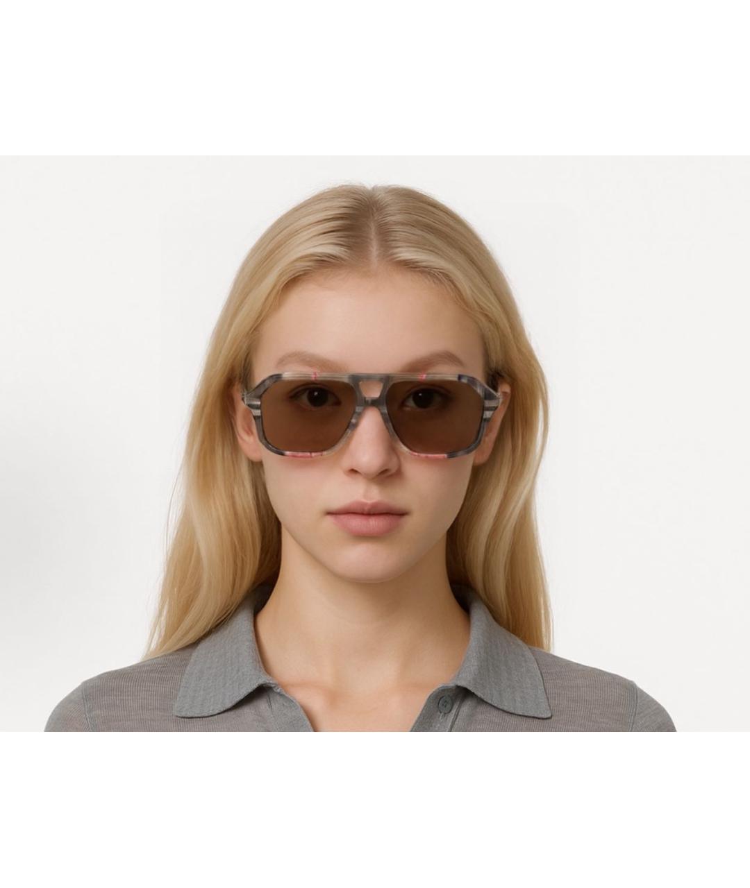 BURBERRY Мульти пластиковые солнцезащитные очки, фото 4