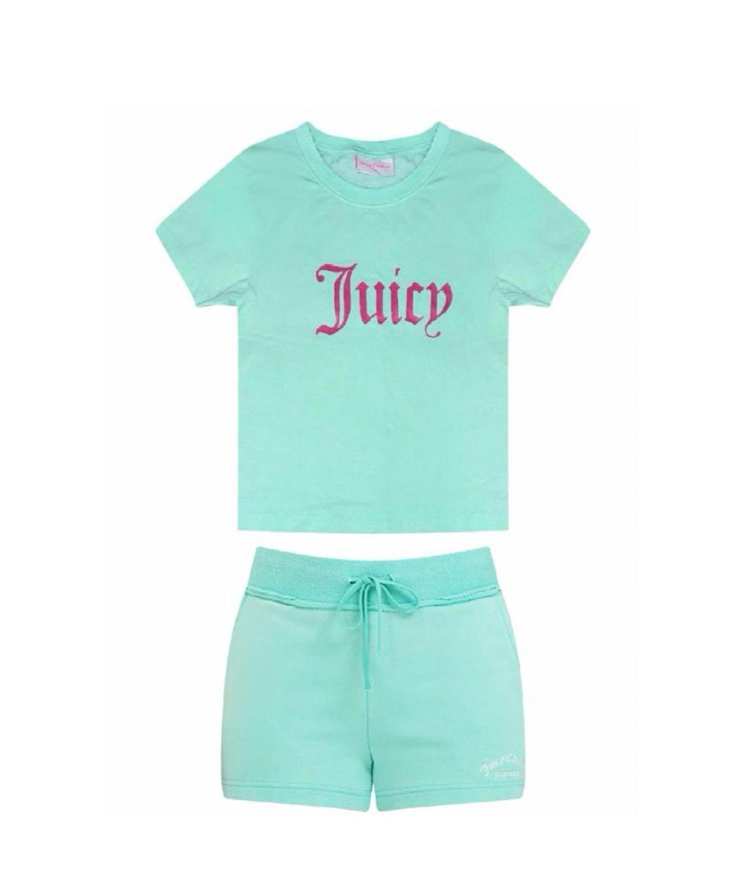 JUICY COUTURE Зеленая хлопковая футболка, фото 1