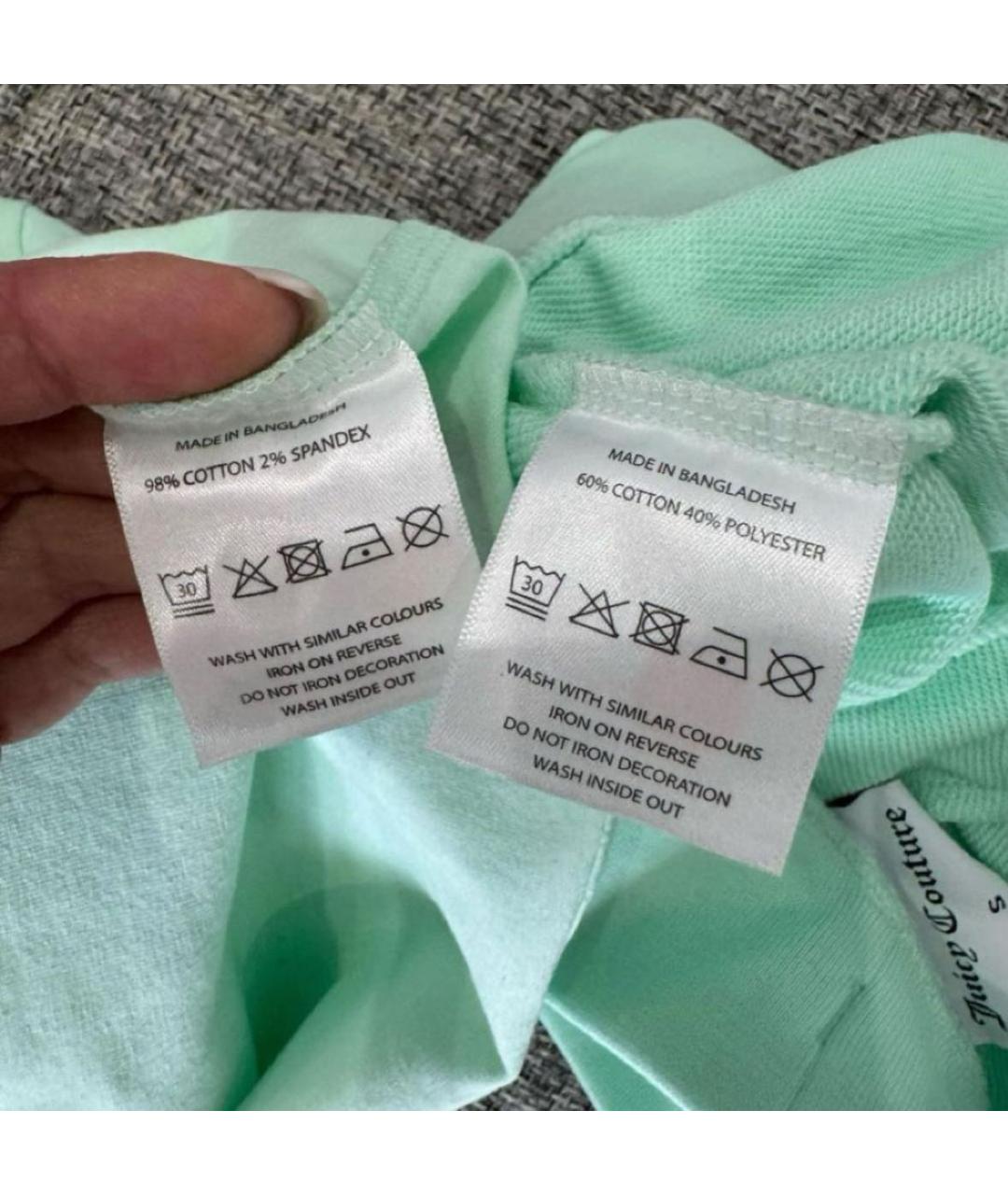 JUICY COUTURE Зеленая хлопковая футболка, фото 6