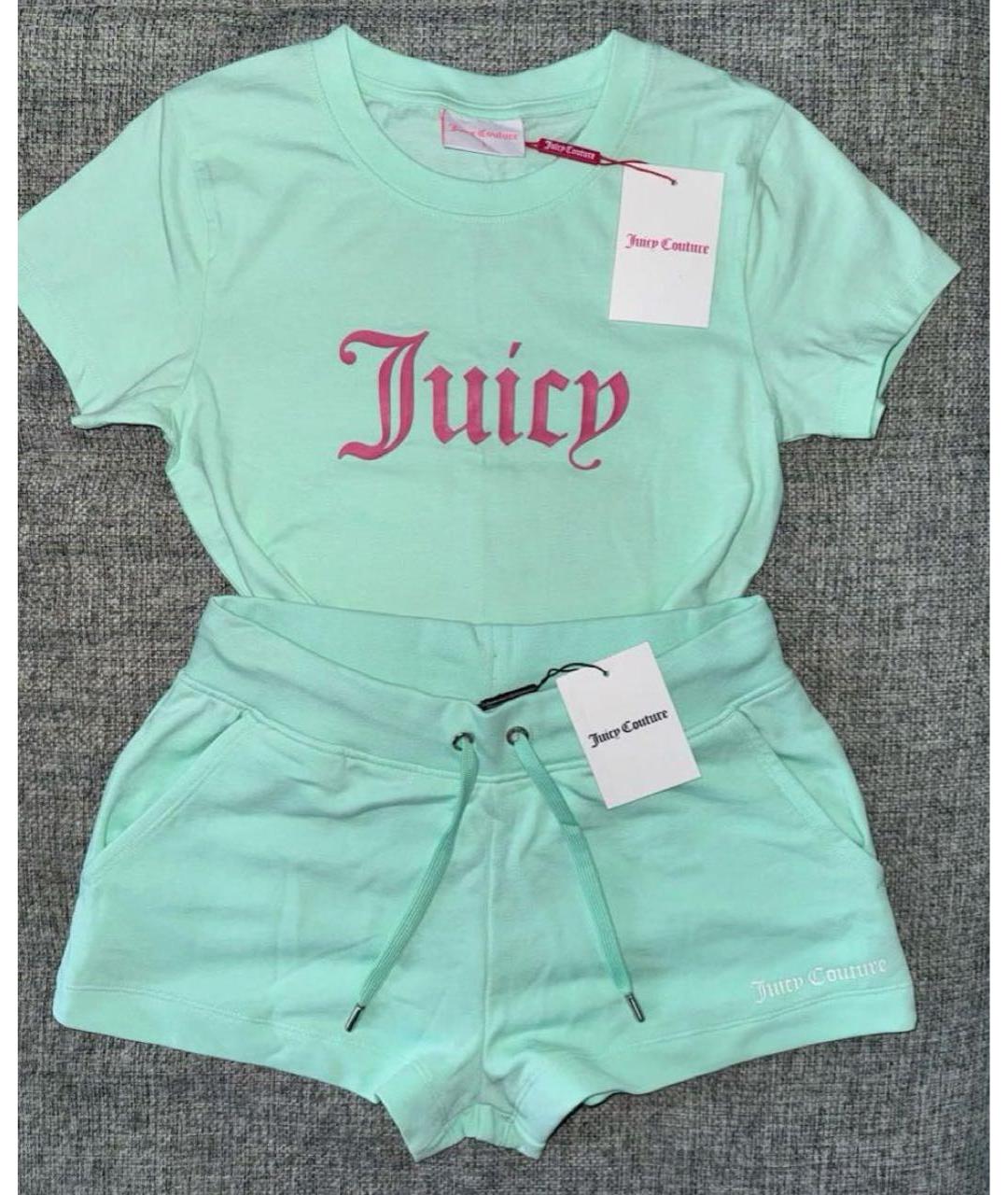 JUICY COUTURE Зеленая хлопковая футболка, фото 2