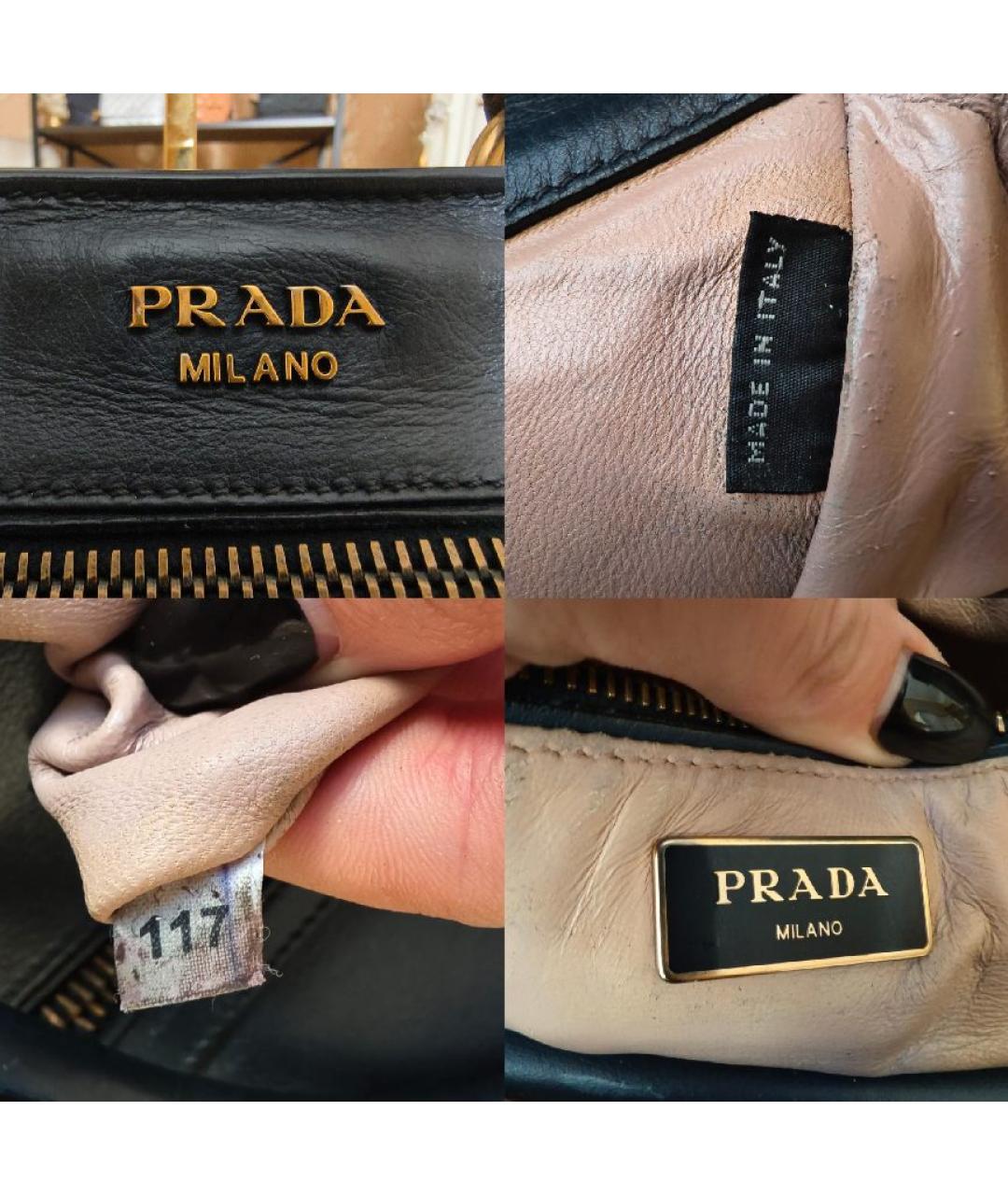 PRADA Кожаная сумка с короткими ручками, фото 4