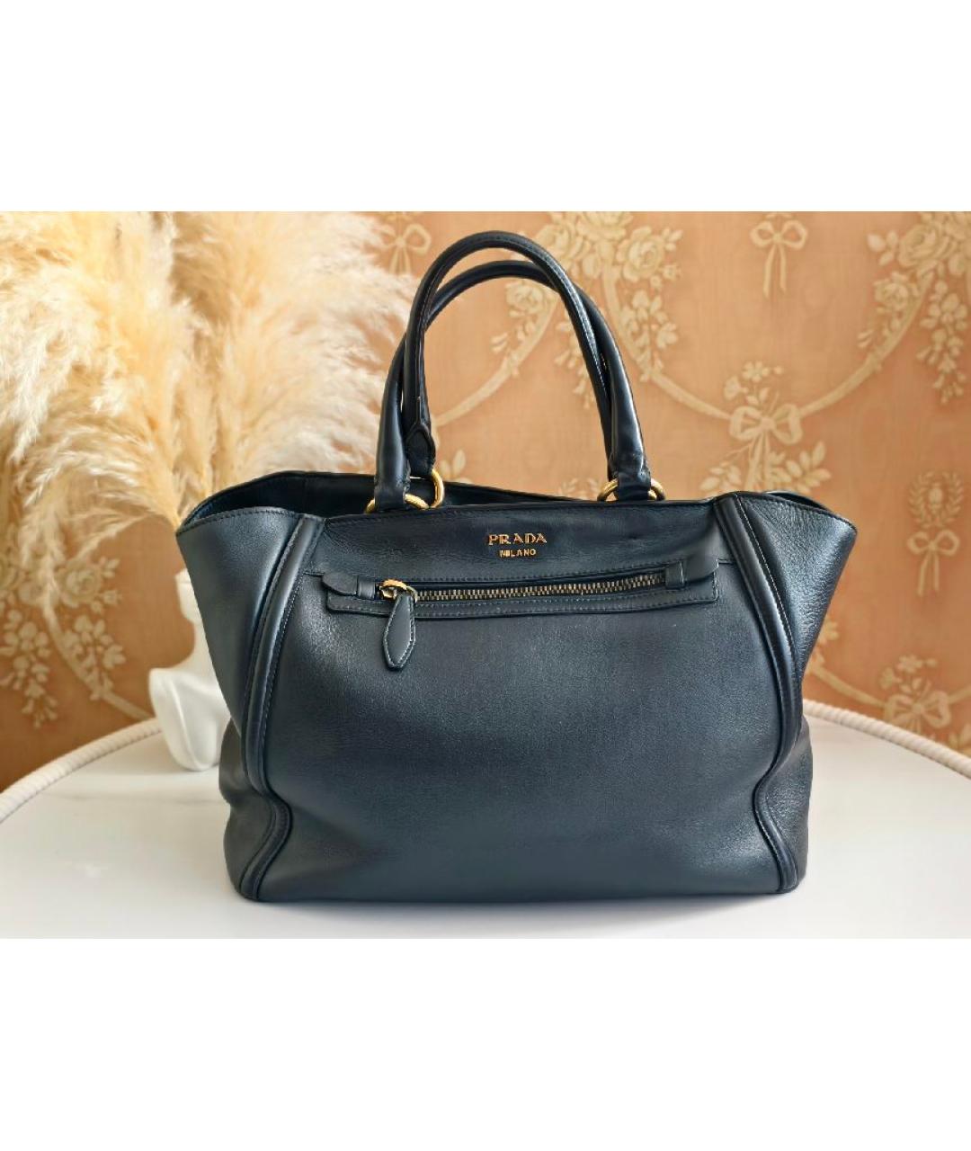 PRADA Кожаная сумка с короткими ручками, фото 9