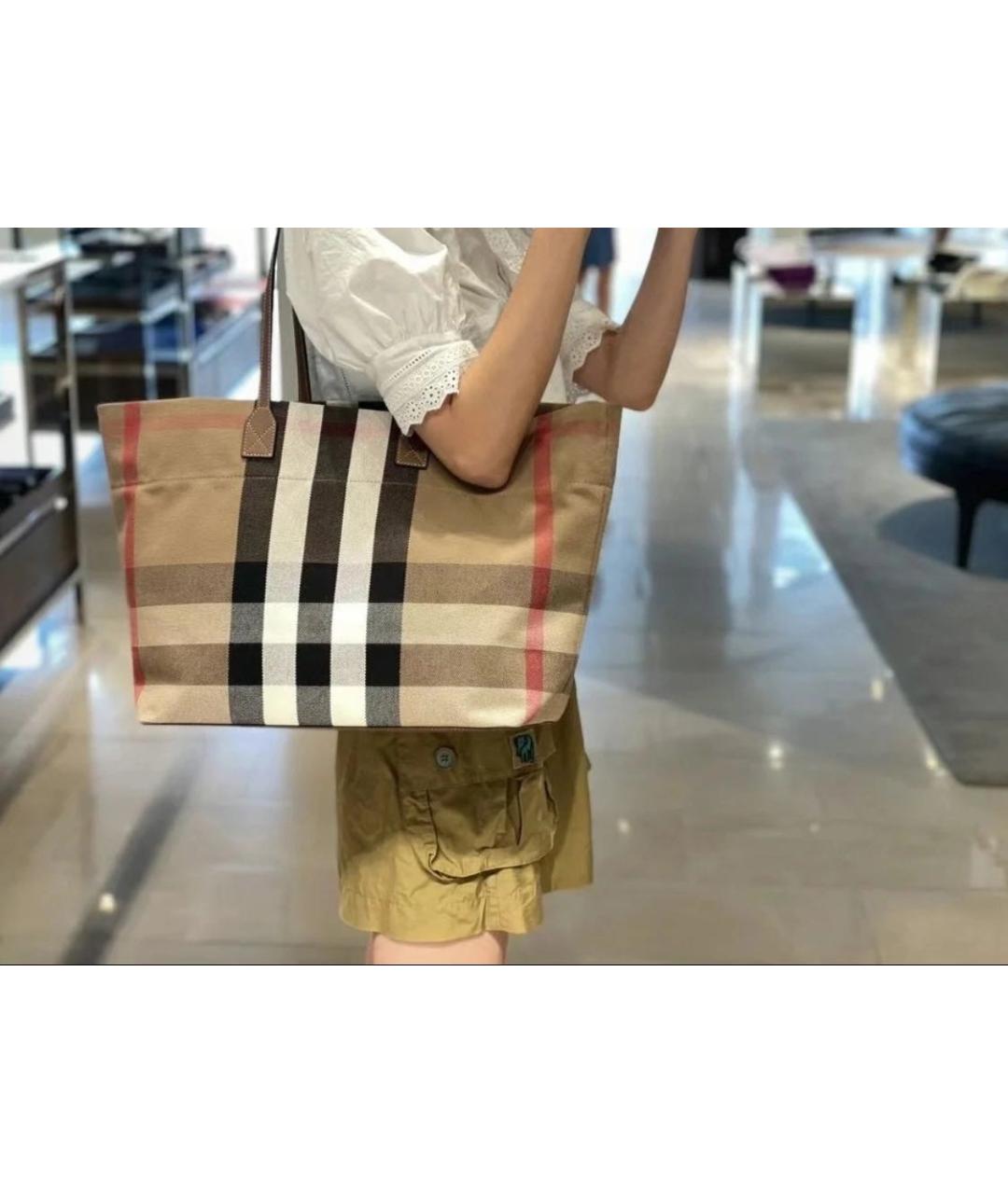 BURBERRY Бежевая сумка тоут, фото 6