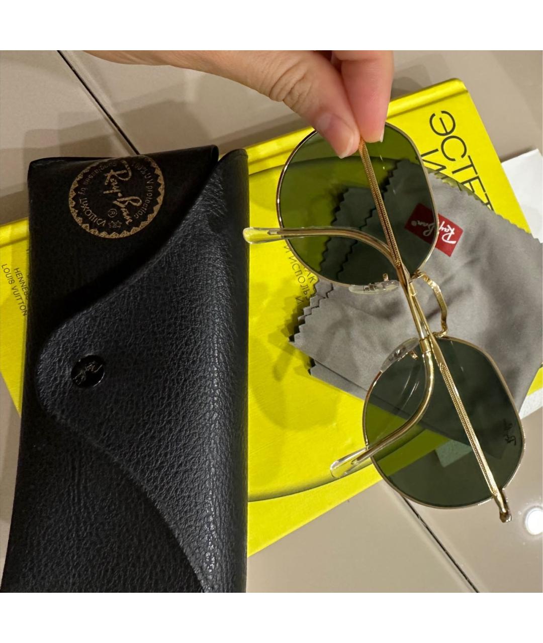 RAY BAN Мульти металлические солнцезащитные очки, фото 2