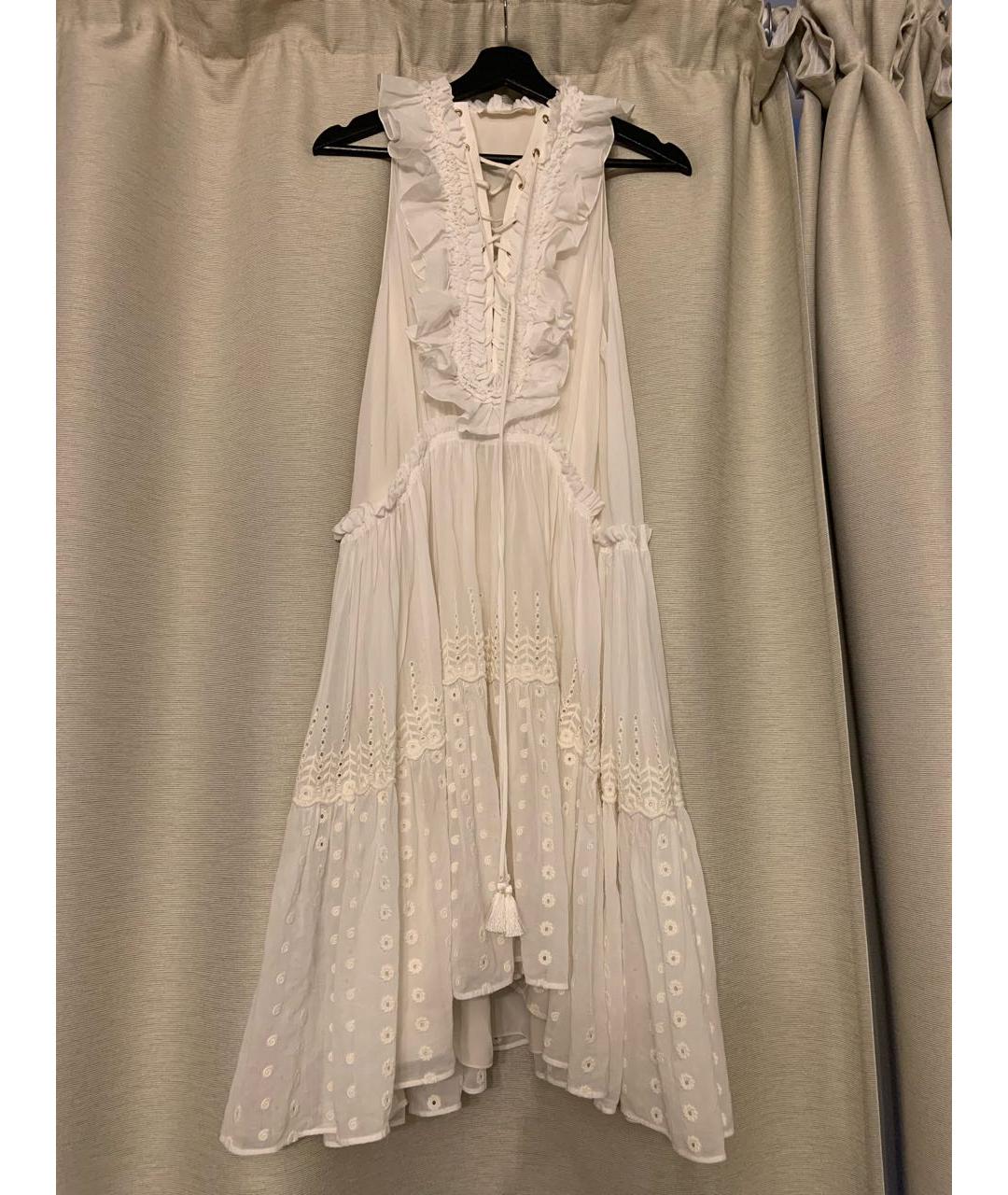 CHLOE Белое хлопковое повседневное платье, фото 8