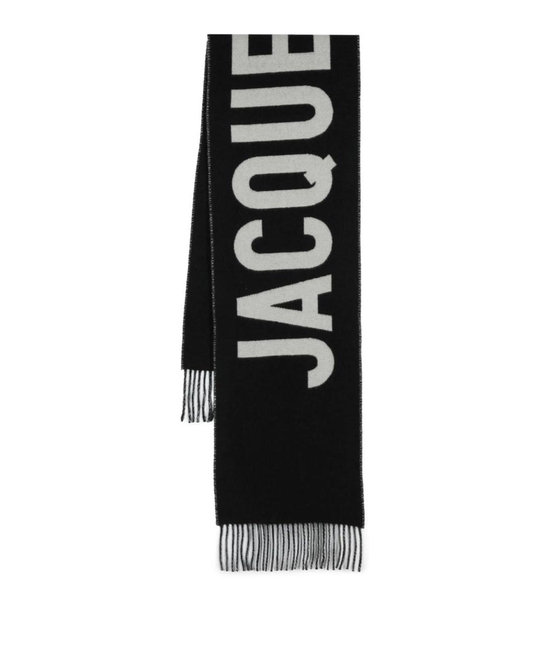JACQUEMUS Черный шерстяной шарф, фото 1
