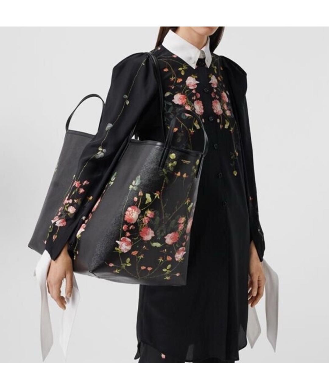 BURBERRY Черная сумка тоут, фото 6