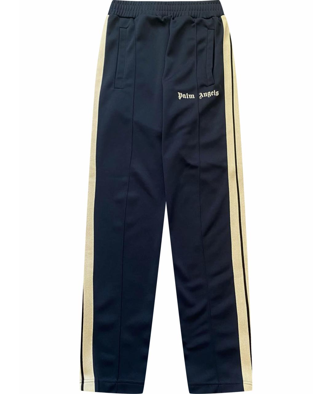 PALM ANGELS Темно-синие хлопковые повседневные брюки, фото 1
