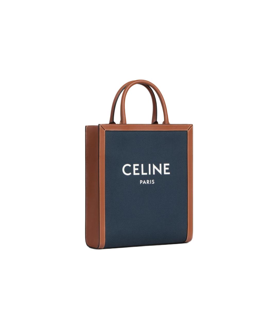 CELINE Темно-синяя сумка с короткими ручками, фото 2