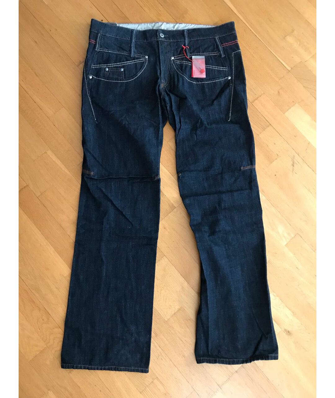MARITHE FRANCOIS GIRBAUD Темно-синие хлопковые джинсы, фото 6