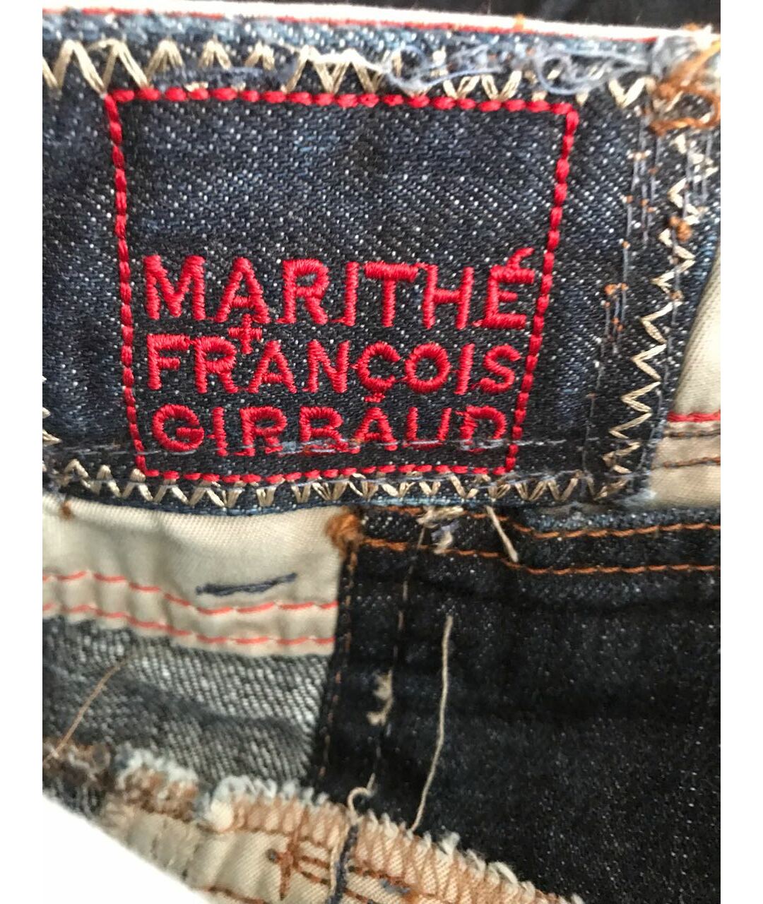 MARITHE FRANCOIS GIRBAUD Темно-синие хлопковые джинсы, фото 4