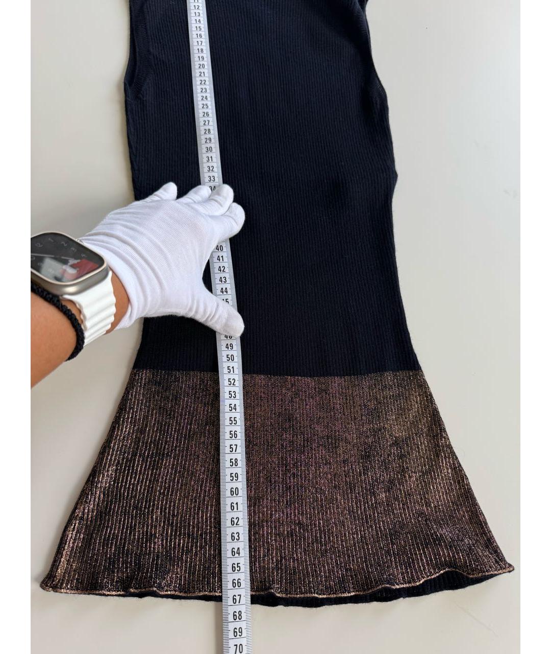 CHRISTIAN DIOR Темно-синяя кашемировая майка, фото 4