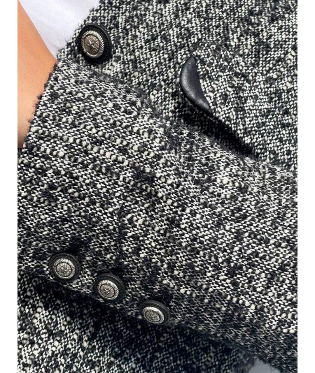 CHANEL Серый шерстяной жакет/пиджак, фото 6