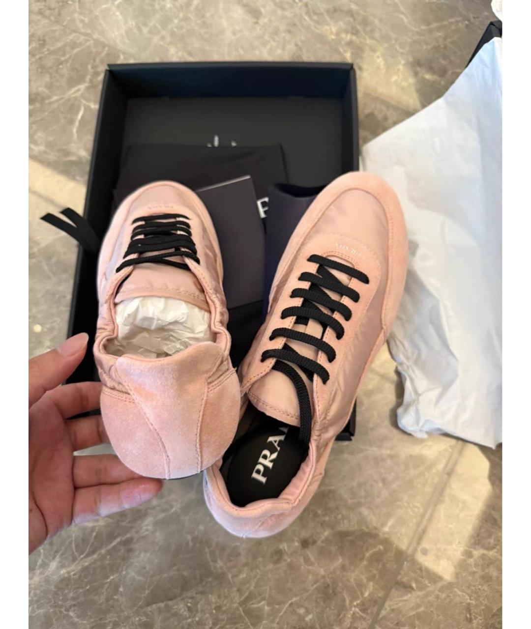 PRADA Розовые кеды, фото 6