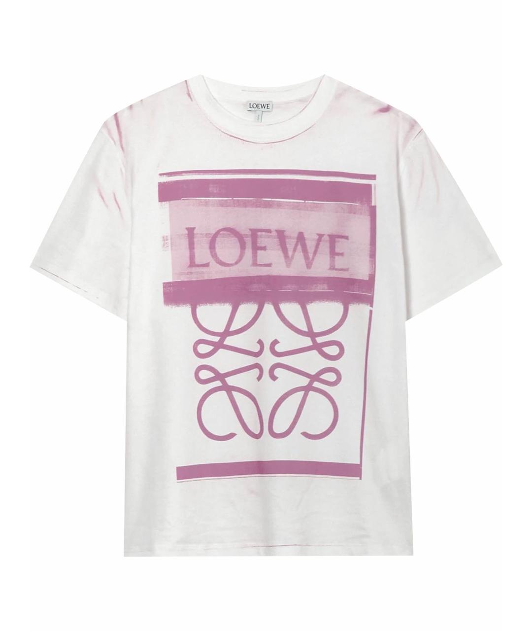 LOEWE Белая хлопковая футболка, фото 1