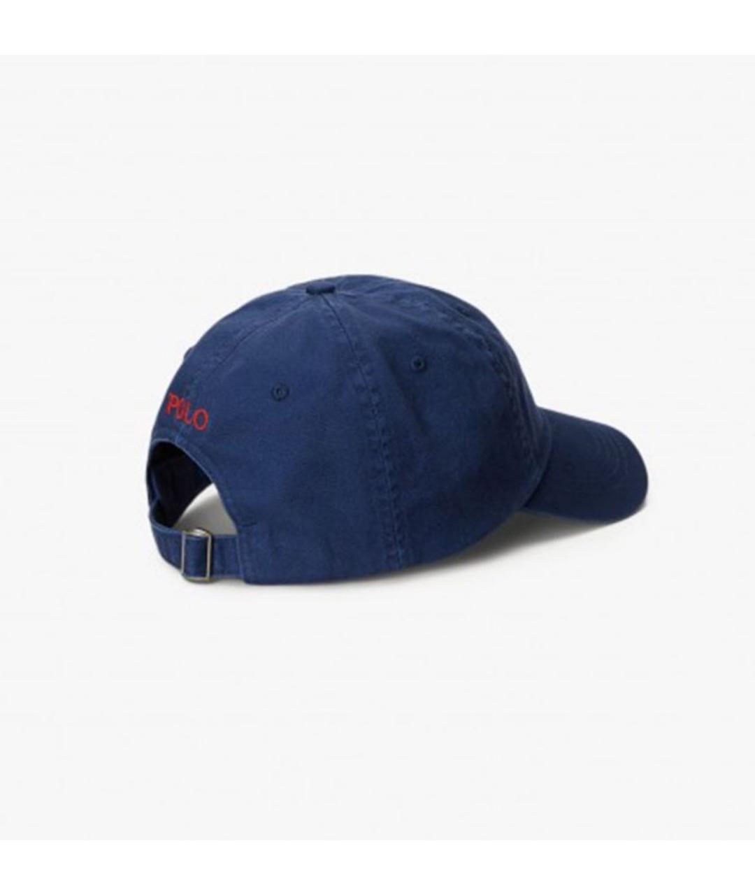 POLO RALPH LAUREN Темно-синяя хлопковая кепка/бейсболка, фото 2