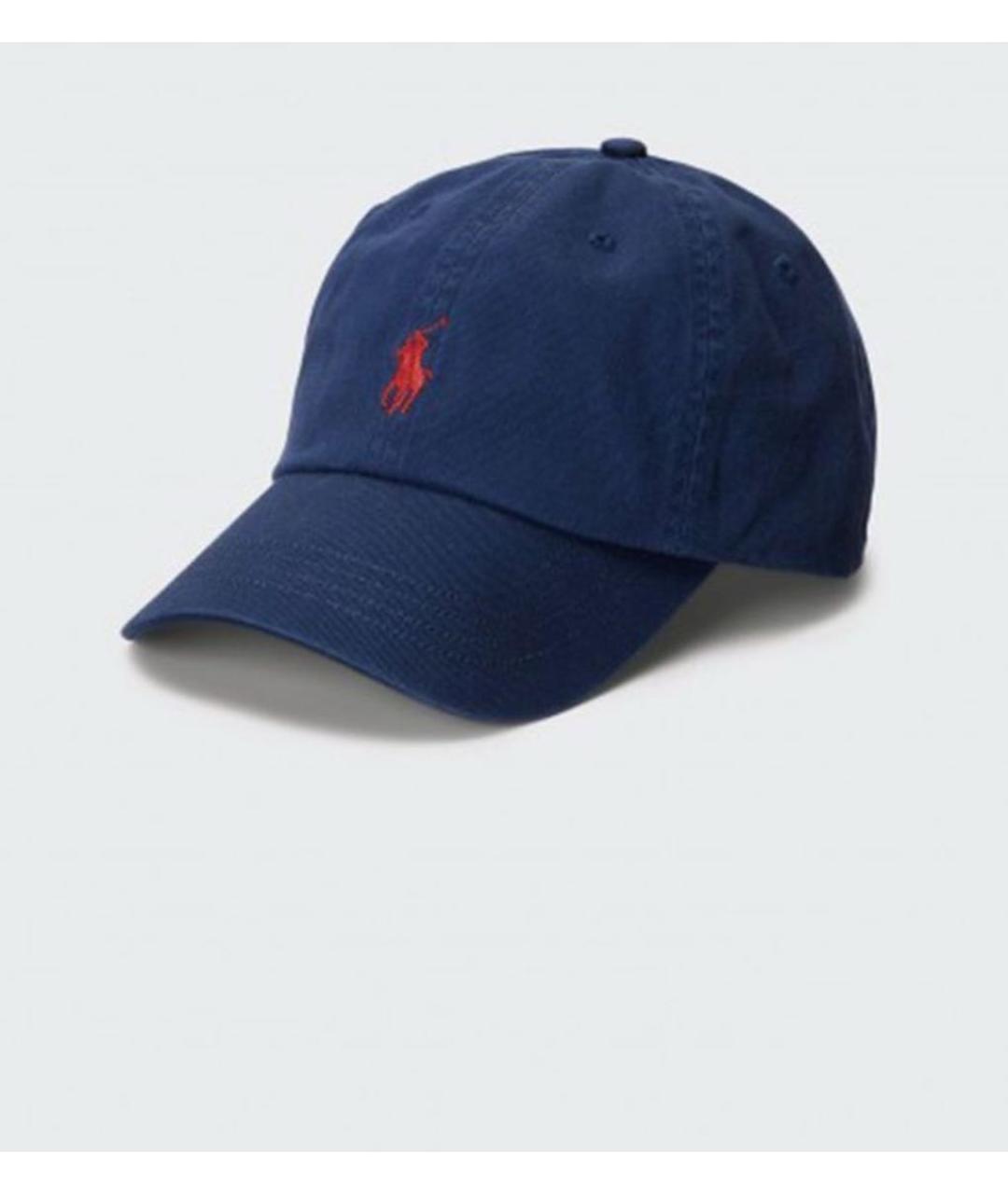 POLO RALPH LAUREN Темно-синяя хлопковая кепка/бейсболка, фото 3