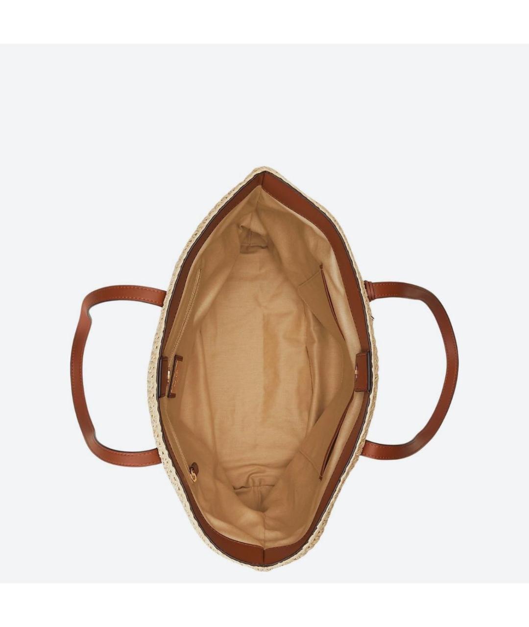 RALPH LAUREN Бежевая сумка тоут, фото 3