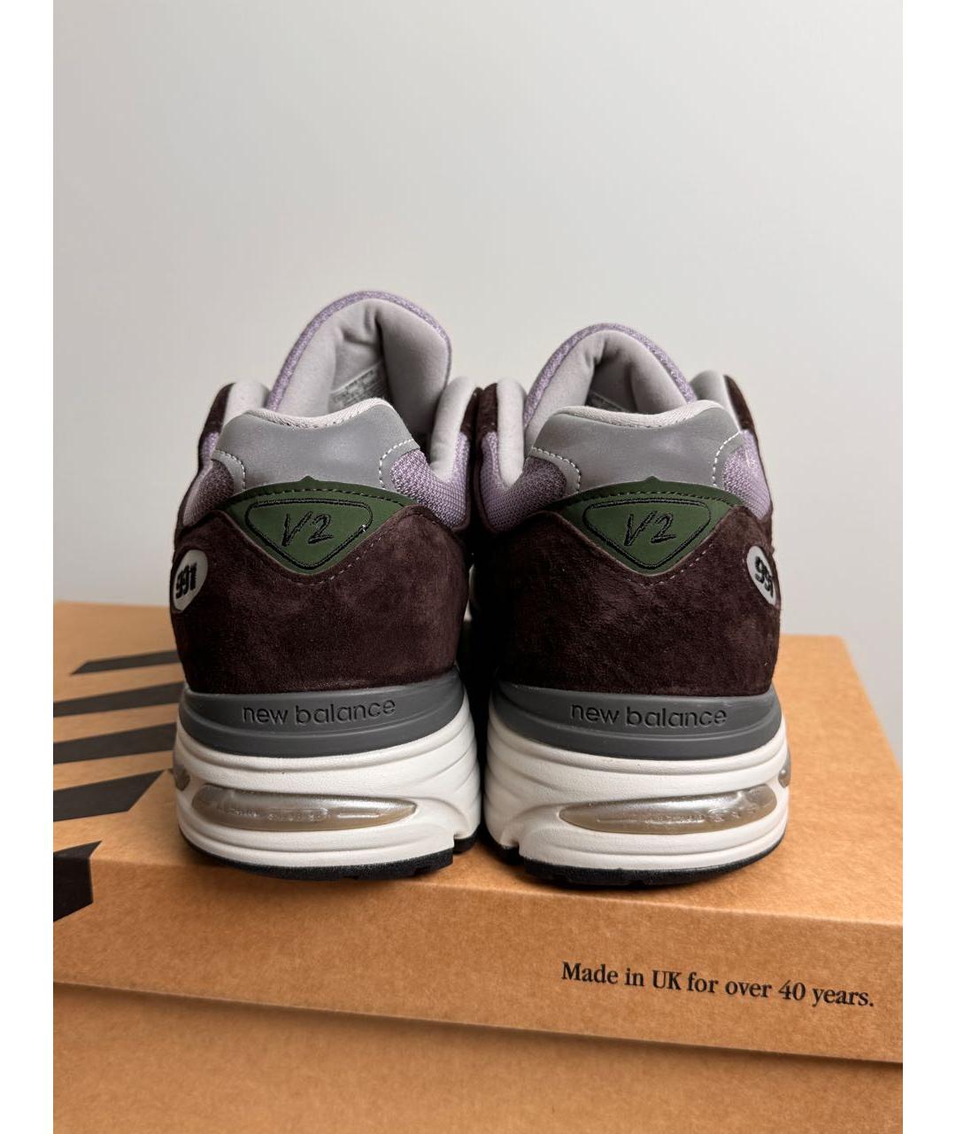 NEW BALANCE Коричневые замшевые низкие кроссовки / кеды, фото 4