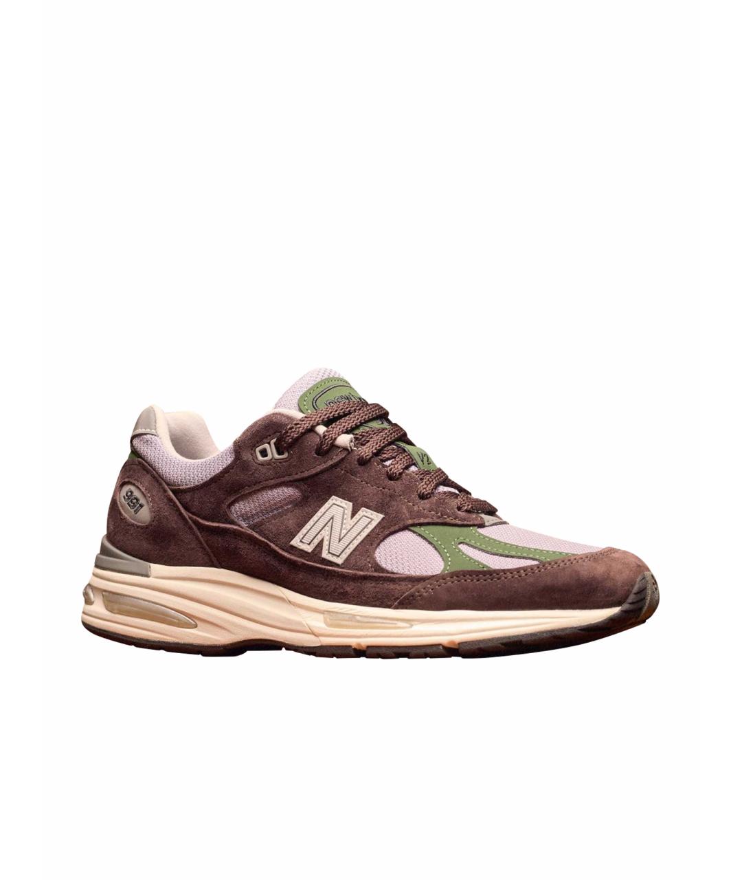 NEW BALANCE Коричневые замшевые низкие кроссовки / кеды, фото 1