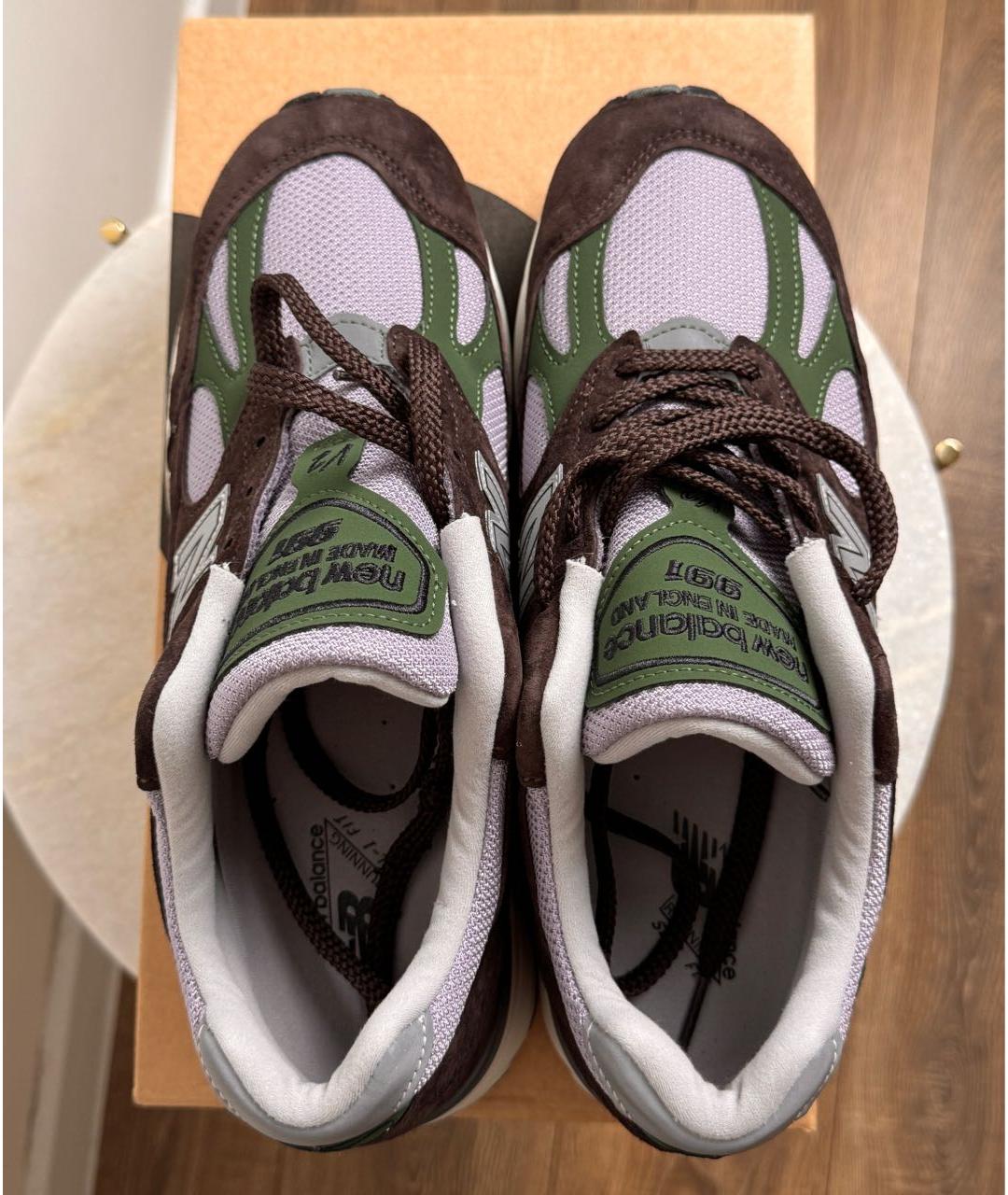 NEW BALANCE Коричневые замшевые низкие кроссовки / кеды, фото 3