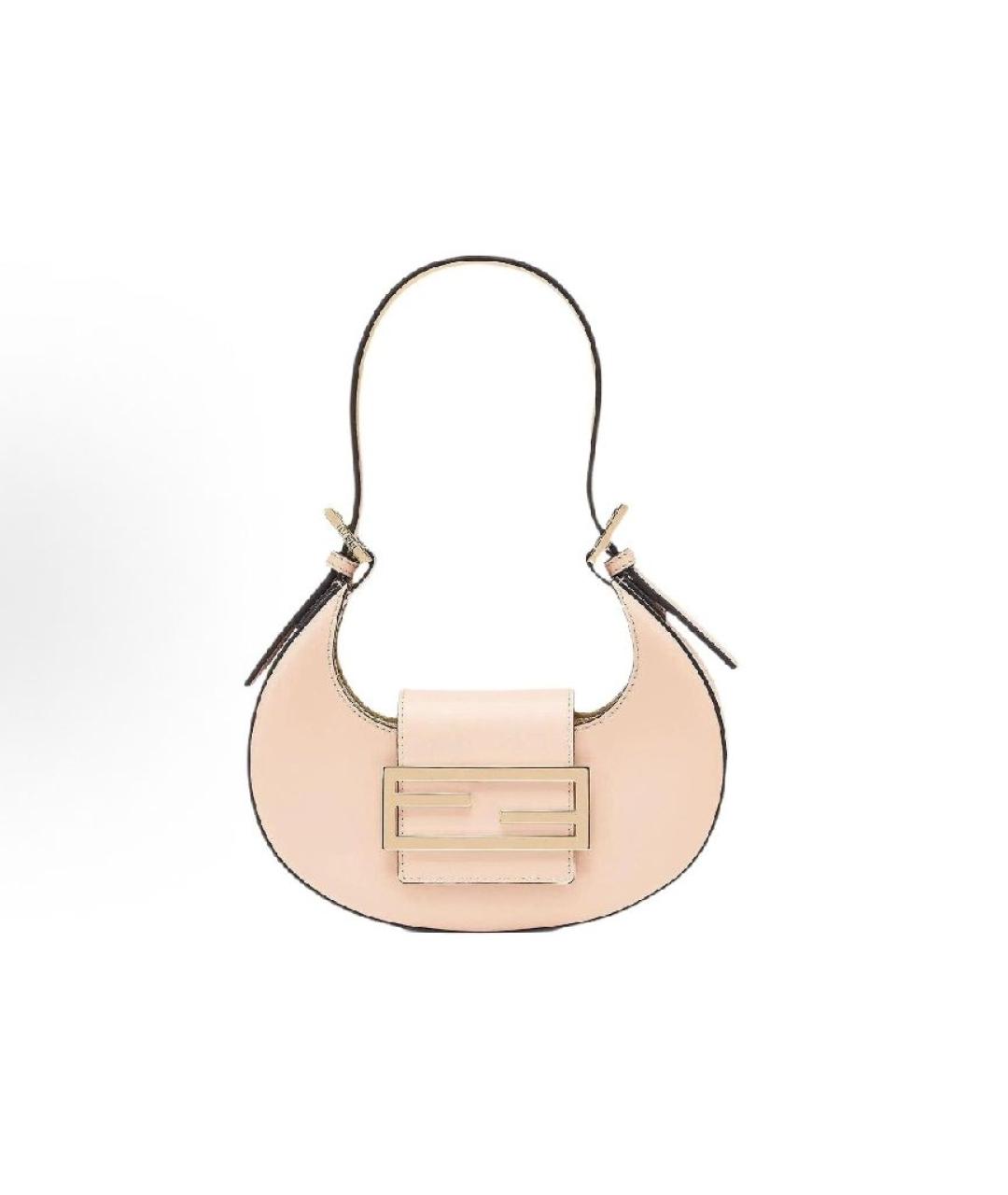 FENDI Бежевая кожаная сумка через плечо, фото 8