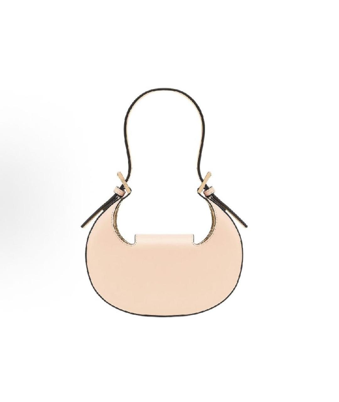 FENDI Бежевая кожаная сумка через плечо, фото 3