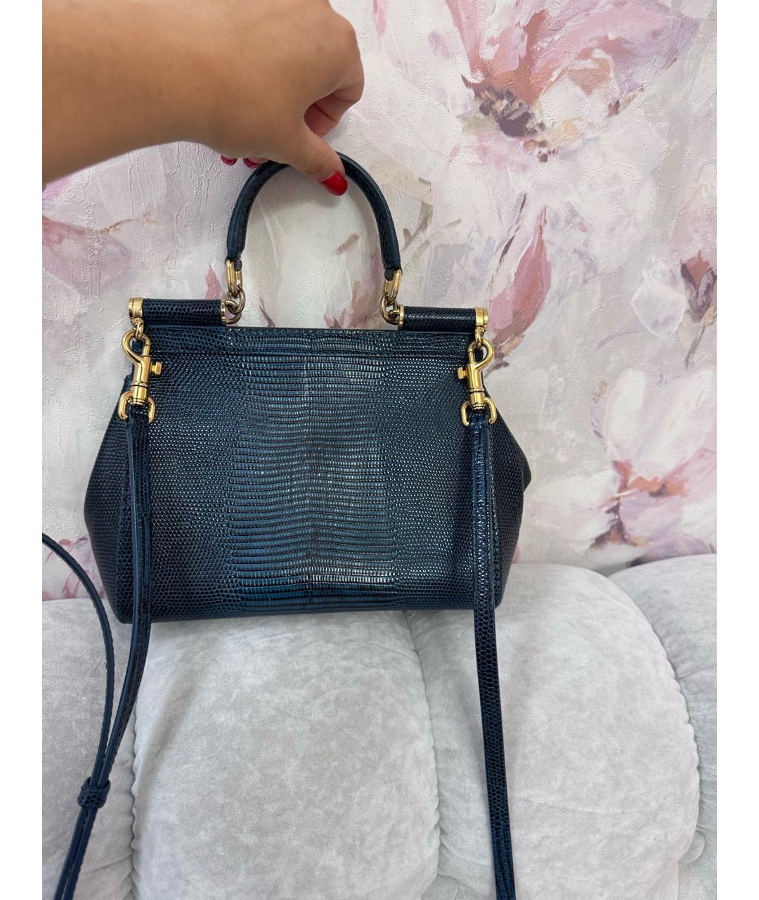DOLCE&GABBANA Зеленая сумка тоут из лакированной кожи, фото 2