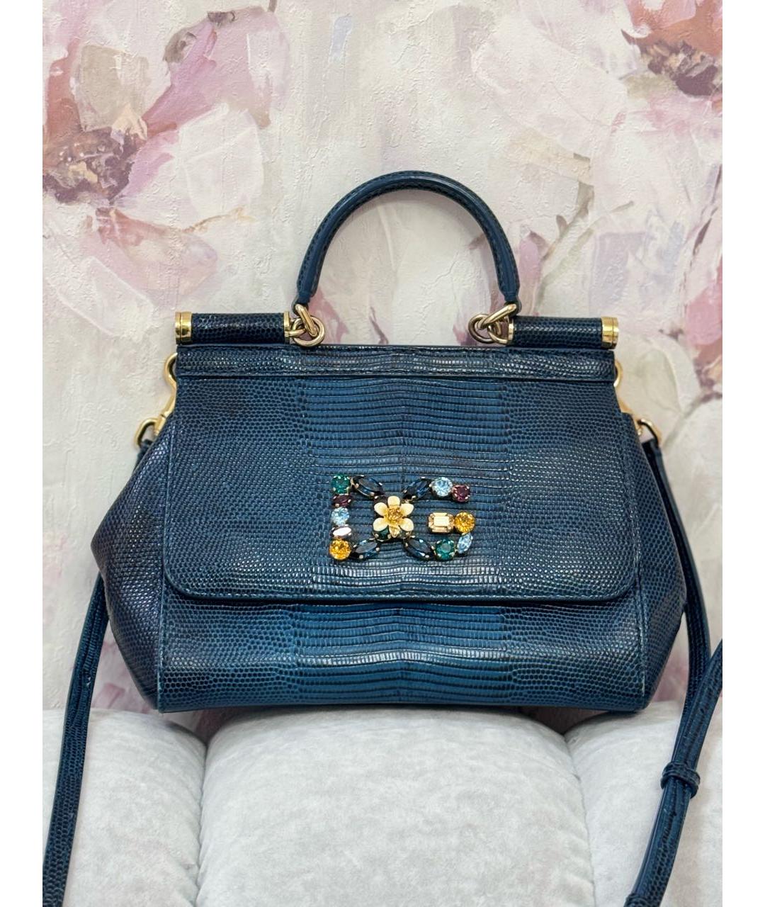 DOLCE&GABBANA Зеленая сумка тоут из лакированной кожи, фото 9