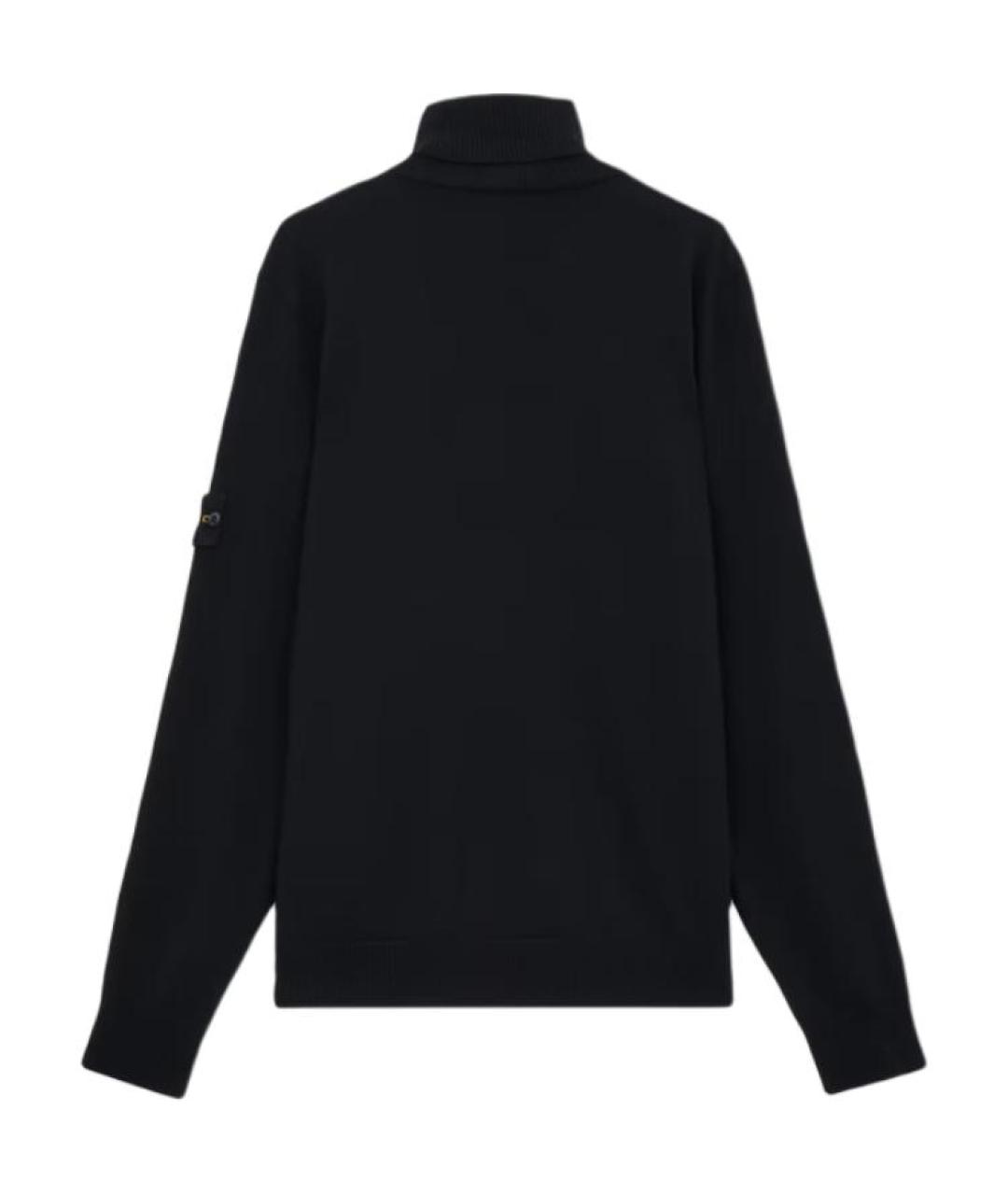 STONE ISLAND Черный шерстяной джемпер / свитер, фото 2