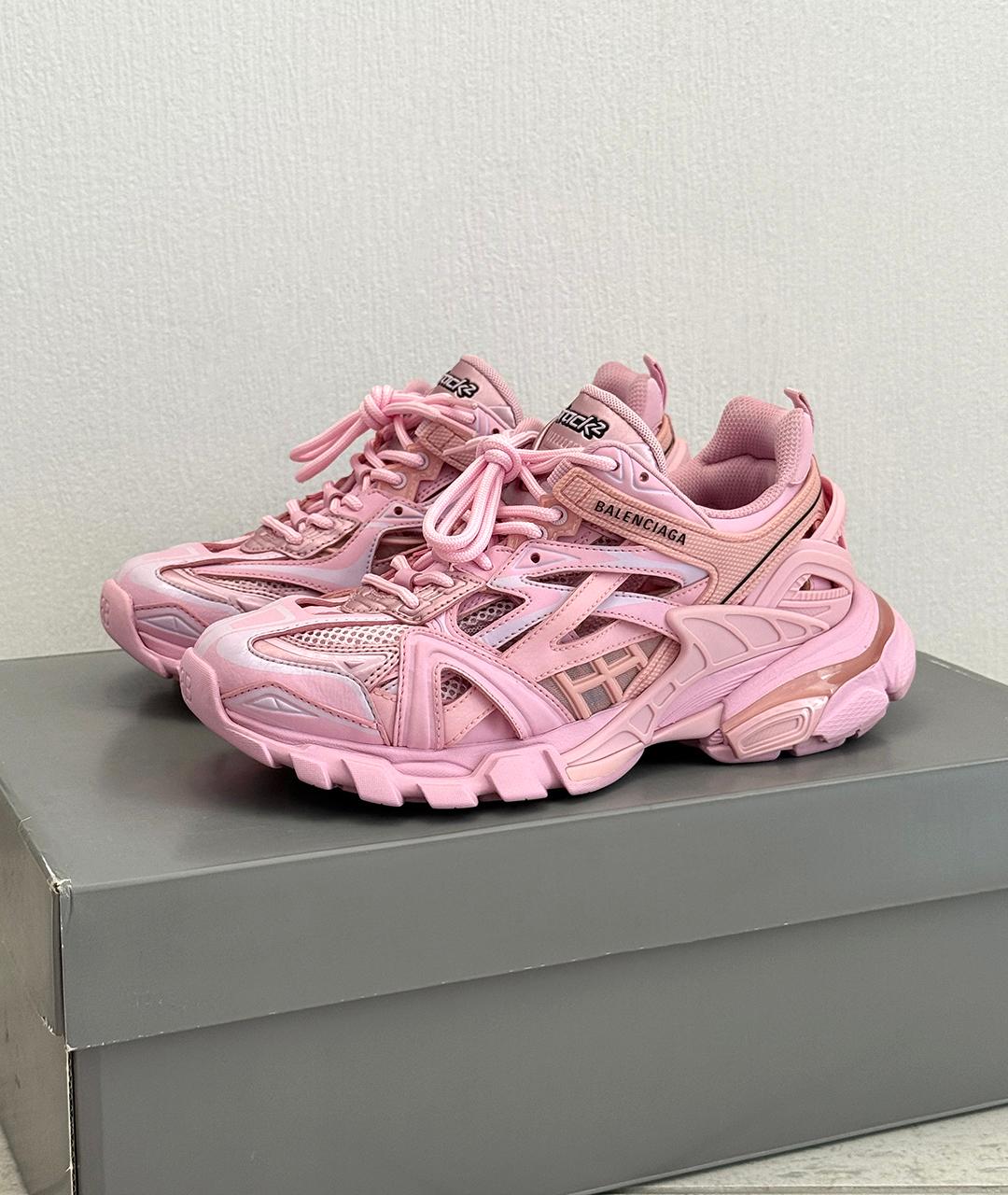 BALENCIAGA Розовые низкие кроссовки / кеды, фото 2
