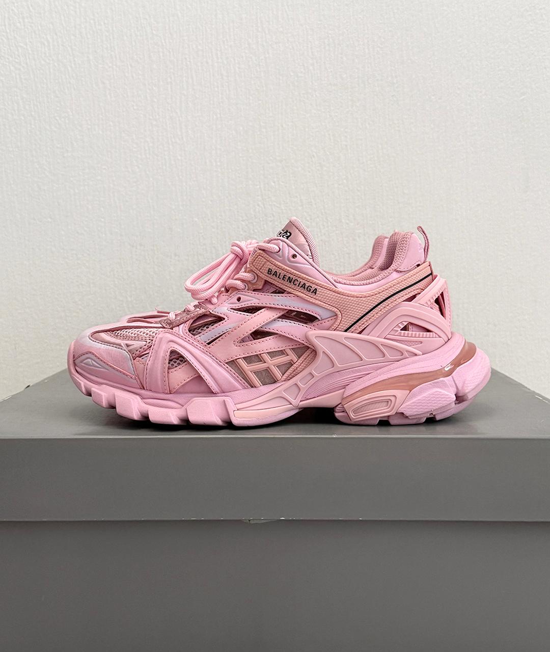 BALENCIAGA Розовые низкие кроссовки / кеды, фото 4