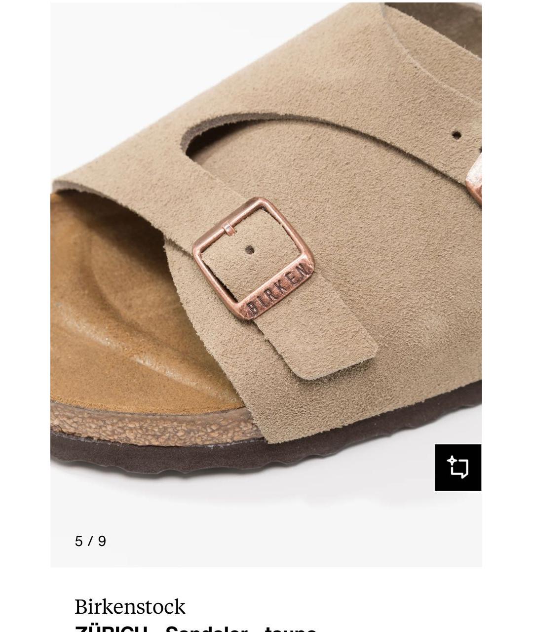 BIRKENSTOCK Бежевые замшевые сандалии, фото 3