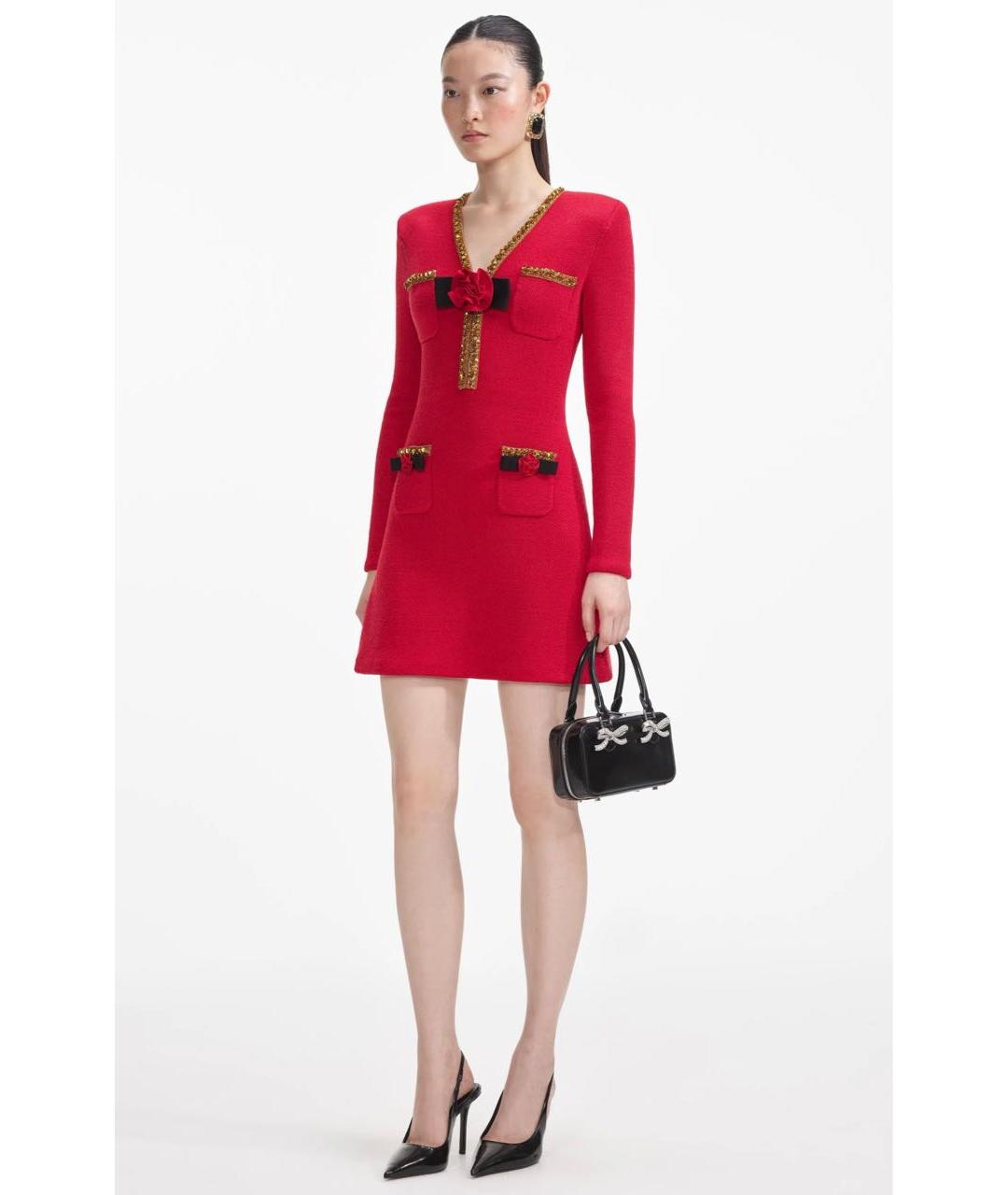 SELF-PORTRAIT Красное коктейльное платье, фото 6