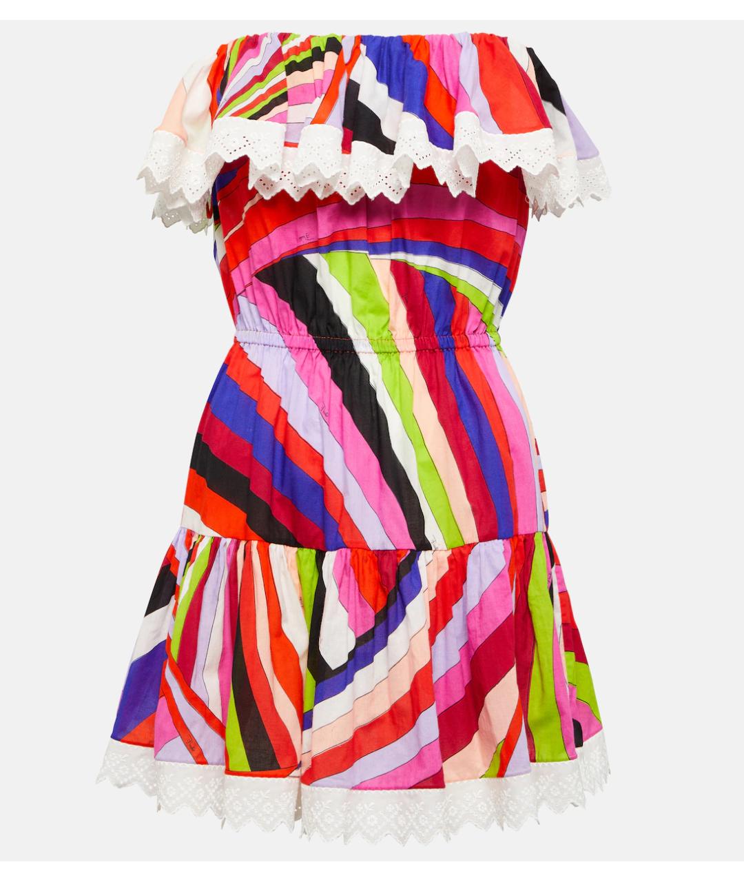 EMILIO PUCCI Мульти коктейльное платье, фото 6