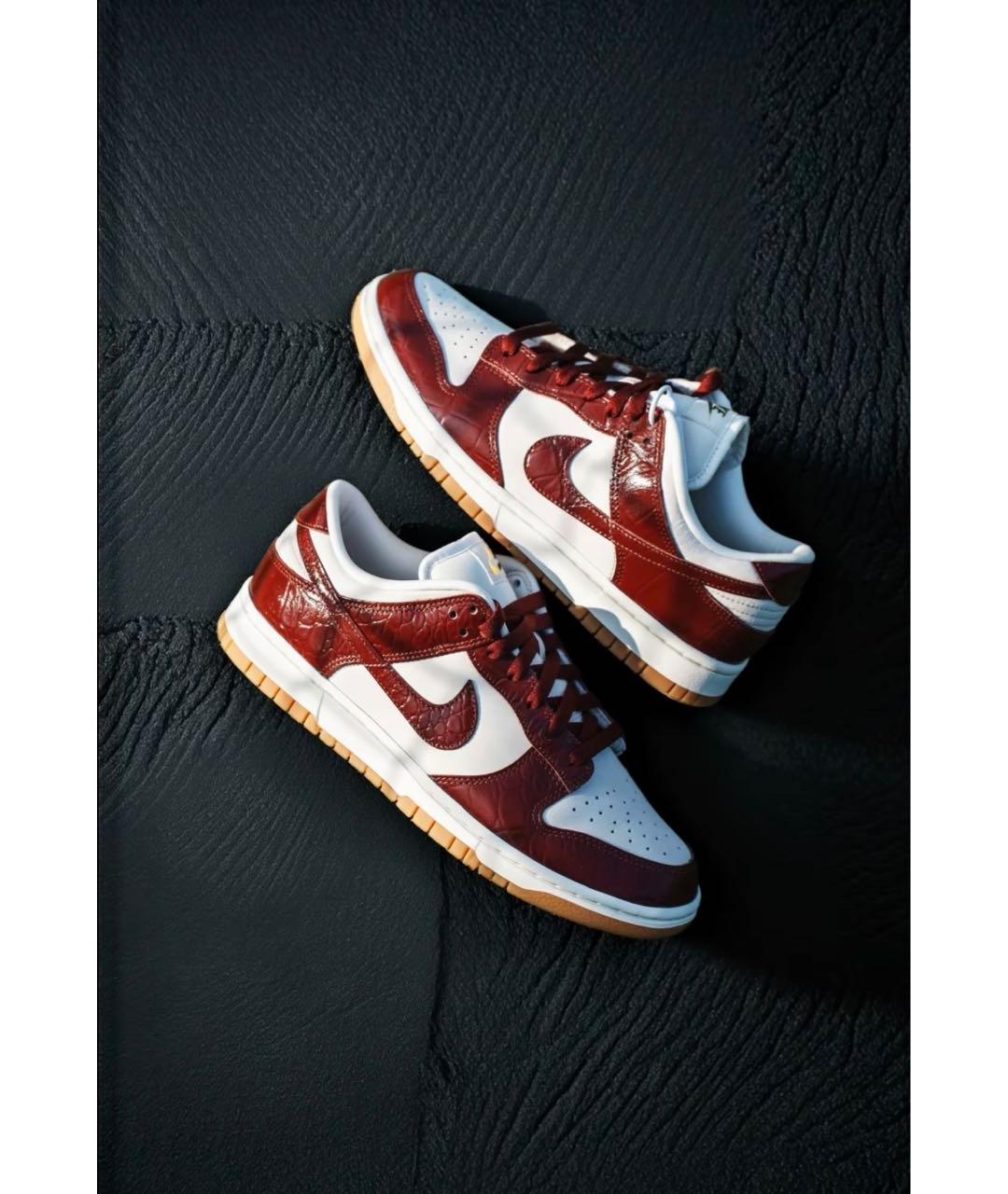 NIKE Бордовые кроссовки из лакированной кожи, фото 5