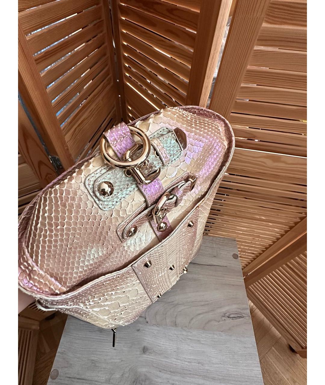 VERSACE Мульти сумка с короткими ручками из экзотической кожи, фото 5