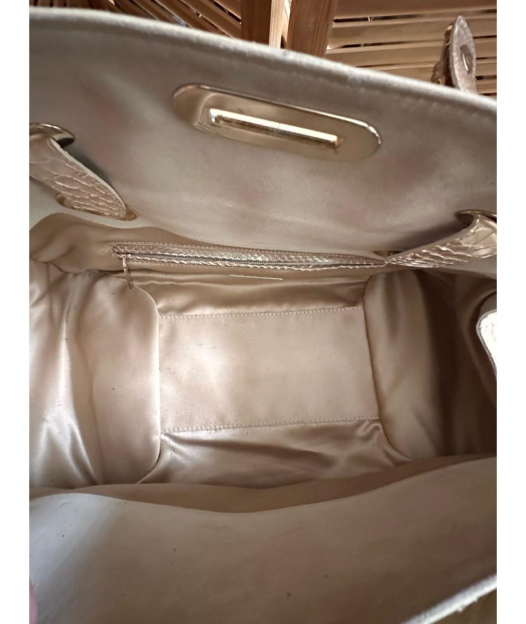 VERSACE Мульти сумка с короткими ручками из экзотической кожи, фото 4